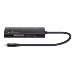 Manhattan 152440 replicatore di porte e docking station per laptop USB tipo-C Nero
