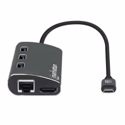 Manhattan 152440 replicatore di porte e docking station per laptop USB tipo-C Nero - Vista aggiuntiva 4