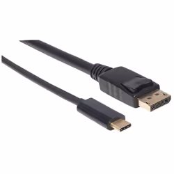 Manhattan 152471 cavo e adattatore video 1 m USB tipo-C DisplayPort Nero