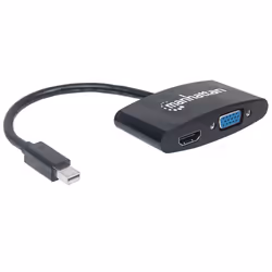 Manhattan 152709 cavo e adattatore video 0,25 m Mini DisplayPort HDMI + VGA (D-Sub) Nero