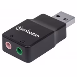 Manhattan 152754, USB-A, 2 x 3.5mm, Nero