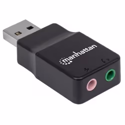 Manhattan 152754 adattatore per inversione del genere dei cavi USB-A 2 x 3.5mm Nero