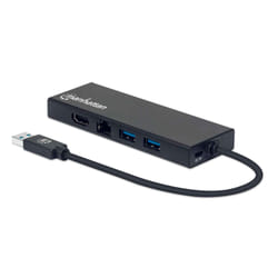 Manhattan 152846 replicatore di porte e docking station per laptop USB tipo A Nero