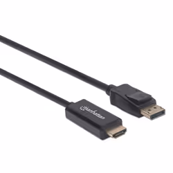 Manhattan 153195 cavo e adattatore video 1 m DisplayPort HDMI Nero