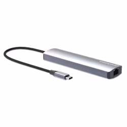Manhattan 153959 replicatore di porte e docking station per laptop Cablato USB 3.2 Gen 1 (3.1 Gen 1) Type-C Argento