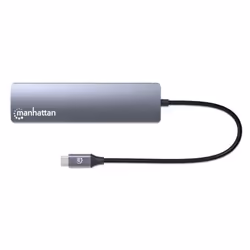 Manhattan 153959 replicatore di porte e docking station per laptop Cablato USB 3.2 Gen 1 (3.1 Gen 1) Type-C Argento