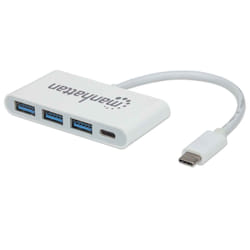 Manhattan 163552 hub di interfaccia USB 3.2 Gen 1 (3.1 Gen 1) Type-C 5000 Mbit/s Bianco