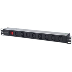 Intellinet 163620 unità di distribuzione dell'energia (PDU) 8 presa(e) AC 1U Nero, Argento