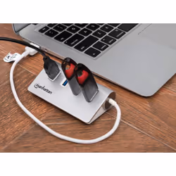 Manhattan 163767 hub di interfaccia USB 3.2 Gen 1 (3.1 Gen 1) Type-A 5000 Mbit/s Alluminio, Bianco - Vista aggiuntiva 5
