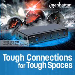 Manhattan 164405 hub di interfaccia USB 3.2 Gen 1 (3.1 Gen 1) Type-B 5000 Mbit/s Nero