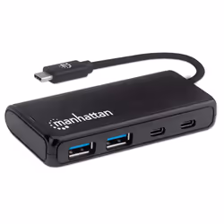 Manhattan 164894 hub di interfaccia USB 3.2 Gen 1 (3.1 Gen 1) Type-C 5000 Mbit/s Nero