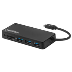 Manhattan 164948 replicatore di porte e docking station per laptop USB 2.0 Type-C Nero