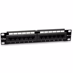Intellinet CAT5e UTP, RJ-45, Cat5e, Nero, Montaggio a rack, 1U