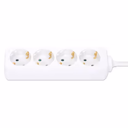 Manhattan 167802 prolunghe e multiple 2 m 4 presa(e) AC Interno Bianco