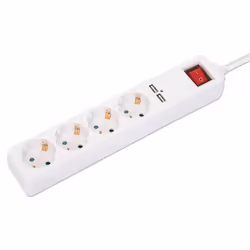 Manhattan 168342 prolunghe e multiple 2 m 4 presa(e) AC Interno Bianco