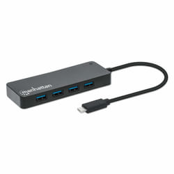 Manhattan 168410 hub di interfaccia USB tipo-C 5000 Mbit/s Nero