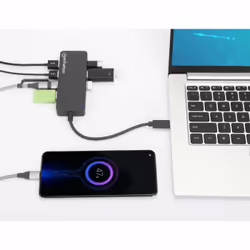 Manhattan 168410 hub di interfaccia USB tipo-C 5000 Mbit/s Nero - Vista aggiuntiva 6