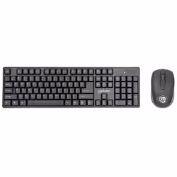 Manhattan 179492, Full-size (100%), Wireless, RF Wireless, QWERTY, Nero, Mouse incluso