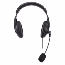 Manhattan 179843 cuffia e auricolare Cablato A Padiglione Ufficio USB tipo A Nero