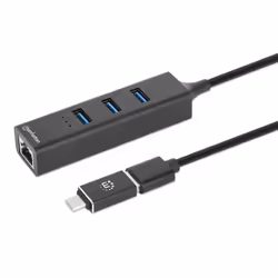 Manhattan 180894 hub di interfaccia USB 3.2 Gen 1 (3.1 Gen 1) Type-A + Type-C 5000 Mbit/s Nero - Vista aggiuntiva 4