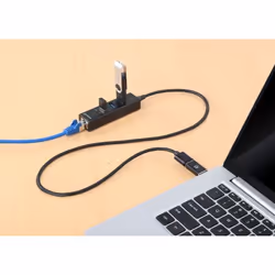Manhattan 180894 hub di interfaccia USB 3.2 Gen 1 (3.1 Gen 1) Type-A + Type-C 5000 Mbit/s Nero - Vista aggiuntiva 5