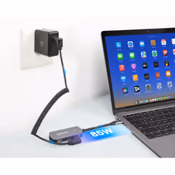 Manhattan 190299 replicatore di porte e docking station per laptop Cablato USB 3.2 Gen 1 (3.1 Gen 1) Type-C Argento - Vista aggiuntiva 2