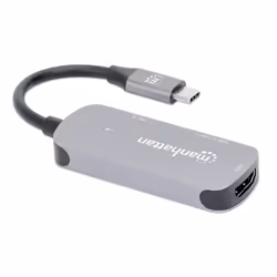 Manhattan 190299 replicatore di porte e docking station per laptop Cablato USB 3.2 Gen 1 (3.1 Gen 1) Type-C Argento - Vista aggiuntiva 7