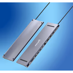 Manhattan 190305 replicatore di porte e docking station per laptop Cablato USB 3.2 Gen 1 (3.1 Gen 1) Type-C Argento - Vista aggiuntiva 6
