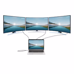 Manhattan 190305 replicatore di porte e docking station per laptop Cablato USB 3.2 Gen 1 (3.1 Gen 1) Type-C Argento - Vista aggiuntiva 7