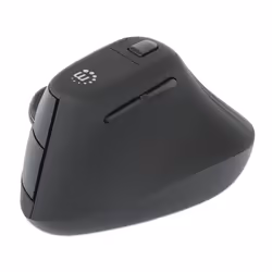 Manhattan 190336, Mano destra, Design verticale, Ottico, RF Wireless, 1600 DPI, Nero