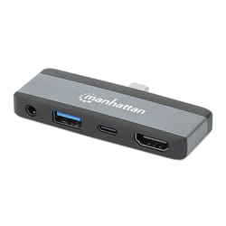 Manhattan 190404 replicatore di porte e docking station per laptop Cablato USB 3.2 Gen 2 (3.1 Gen 2) Type-C Grigio