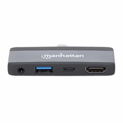 Manhattan 190404 replicatore di porte e docking station per laptop Cablato USB 3.2 Gen 2 (3.1 Gen 2) Type-C Grigio
