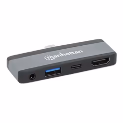 Manhattan 190404 replicatore di porte e docking station per laptop Cablato USB 3.2 Gen 2 (3.1 Gen 2) Type-C Grigio - Vista aggiuntiva 4