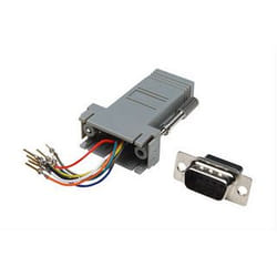 Intellinet 201155 adattatore per inversione del genere dei cavi DB9, M RJ-45, F Grigio