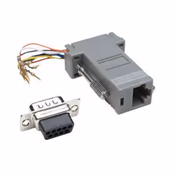 Intellinet 201155 adattatore per inversione del genere dei cavi DB9, M RJ-45, F Grigio