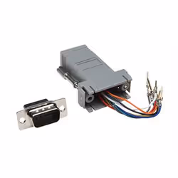 Intellinet 201155 adattatore per inversione del genere dei cavi DB9, M RJ-45, F Grigio