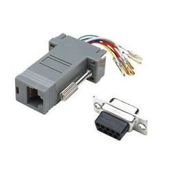 Intellinet 201162 adattatore per inversione del genere dei cavi DB9, F RJ-45, F Grigio