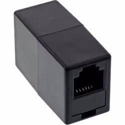 InLine Adattatore telefonico ISDN RJ45 femmina / femmina, accoppiatore, RJ45 female, RJ-45, Nero