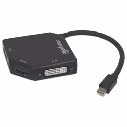 Manhattan 207720, 0,25 m, Mini DisplayPort, DVI-I + VGA (D-Sub) + HDMI, Maschio, Femmina, Dritto