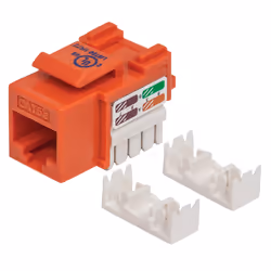 Intellinet 210577, Piatto, Arancione, RJ-45, Femmina, 22/26, Cat5e