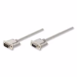 Manhattan 1.8m HD15 Cable, 1,8 m, VGA (D-Sub), VGA (D-Sub), Bianco, Nichel, Maschio/Femmina