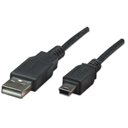Manhattan 302388 cavo USB USB 2.0 4,5 m USB A Mini-USB B Nero