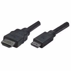 Manhattan 304955, 1,8 m, HDMI tipo A (Standard), HDMI Type C (Mini), 10,2 Gbit/s, Nero