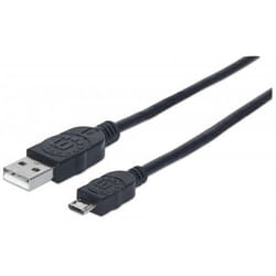 Manhattan 306058 cavo USB USB 2.0 0,15 m USB A Micro-USB B Nero