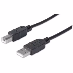 Manhattan USB A/USB B 1m, 1 m, USB A, USB B, USB 2.0, Maschio/Maschio, Nero