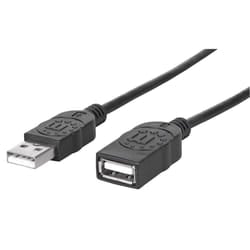 Manhattan 308519 cavo USB USB 2.0 1 m USB A Nero