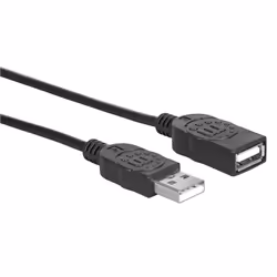 Manhattan 308519 cavo USB USB 2.0 1 m USB A Nero