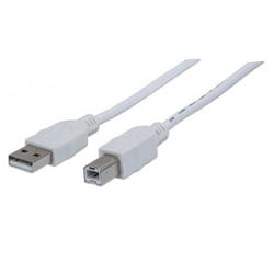 Manhattan 308762 cavo USB USB 2.0 1,8 m USB A USB B Bianco