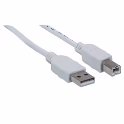 Manhattan 308762 cavo USB USB 2.0 1,8 m USB A USB B Bianco