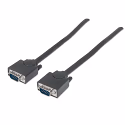Manhattan 311731, 1,8 m, VGA (D-Sub), VGA (D-Sub), Maschio, Maschio, Nero